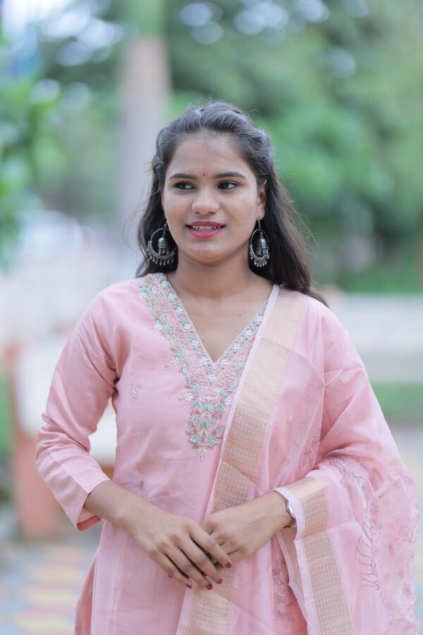 Baby Pink Kurta Set - Image 2