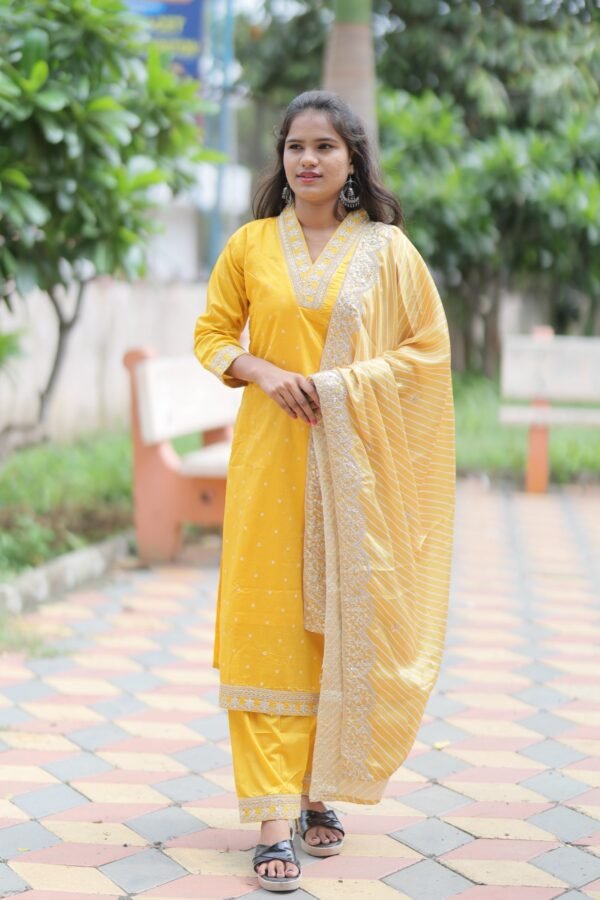 Yellow Kurta Set - Image 5