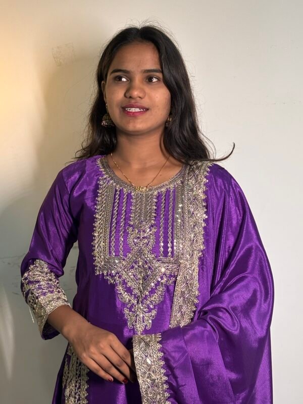Purple Pakistani Suit - Image 4