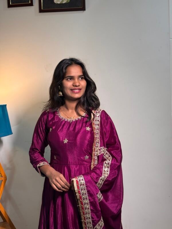 Maroon Anarkali Suit - Image 8