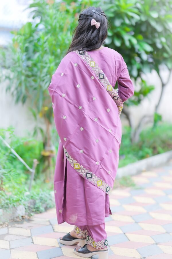 Purple Kurta Set - Image 4