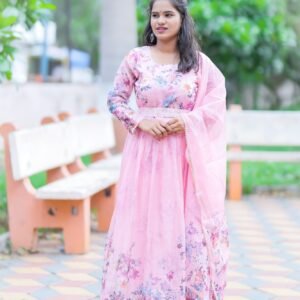 Pink Anarkali Set