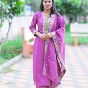 Purple Kurta Set