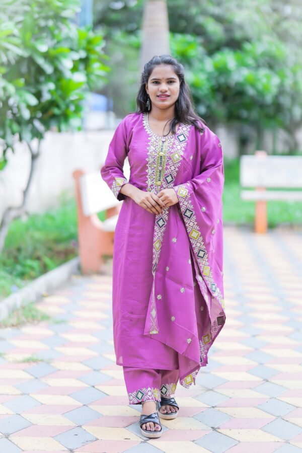 Purple Kurta Set