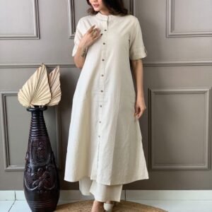 Light White Kurti Suit