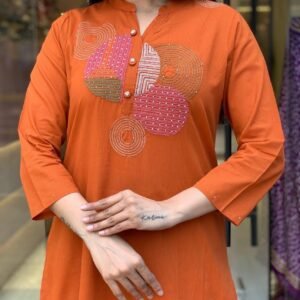 Orange Kurti Set