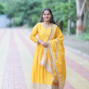 Yellow Anarkali
