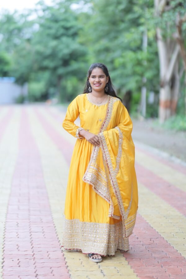 Yellow Anarkali