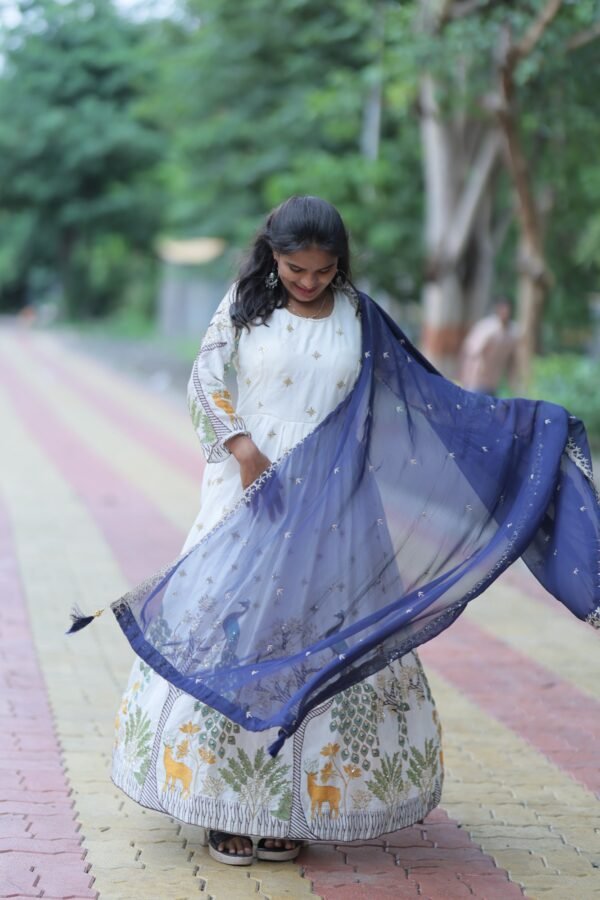 White Anarkali - Image 2
