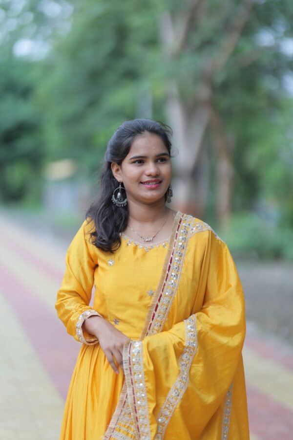 Yellow Anarkali - Image 5