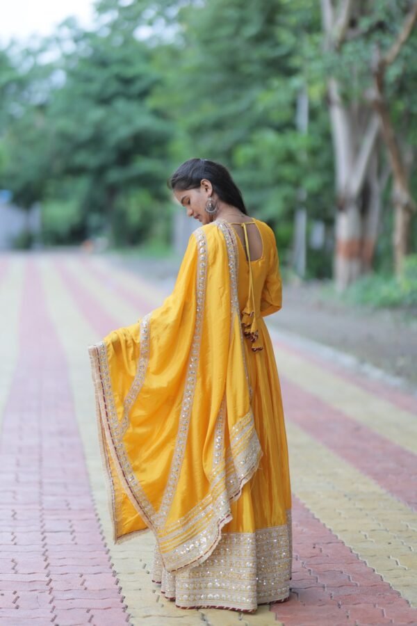 Yellow Anarkali - Image 6
